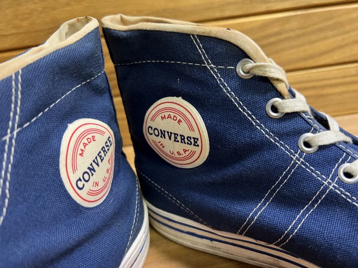 Converse,70s,MADE IN USA,STRAIGHT SHOOTER,Hi,NAVY,US10,USED