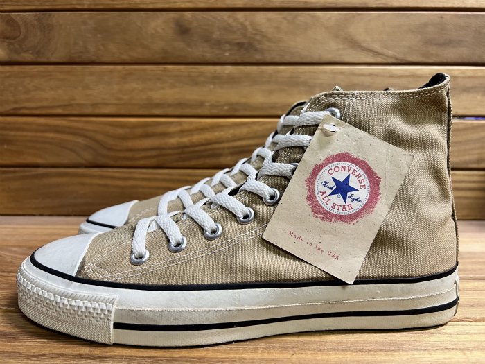 Converse,90s,MADE IN USA,ALL STAR,BEIGE,Hi,US8.5,DEAD STOCK!!