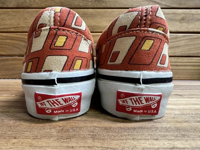 VANS,90s,MADE IN USA,SLIP-ON,PUMPKIN RETRO RECTANGLE,USY13 VANS,90s,MADE IN USA,SLIP-ON,PUMPKIN RETRO RECTANGLE,USY13
