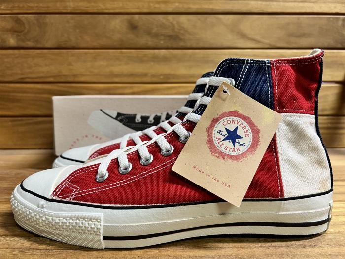 Converse,90s,MADE IN USA,ALL STAR,WHITE/RED/NAVY,Hi,CANVAS ,US8.5