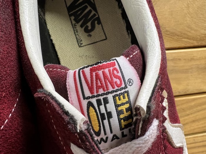 VANS,90s,MADE IN USA,STYLE73,Burgundy,OX,SUEDE ,US10.5,USED