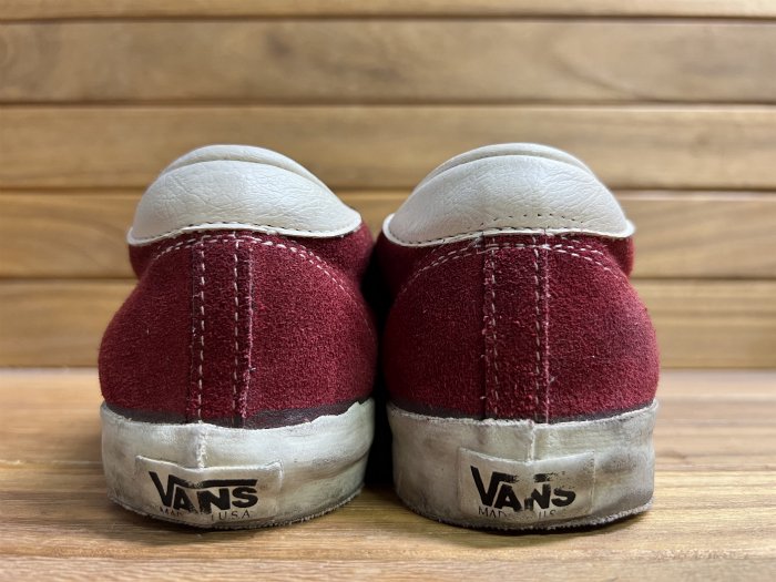 VANS,90s,MADE IN USA,STYLE73,Burgundy,OX,SUEDE ,US10.5,USED