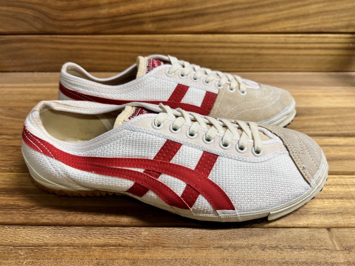 ONITSUKA TIGER,70s,MADE IN JAPAN, rotation72,WHITE/RED,vintage 