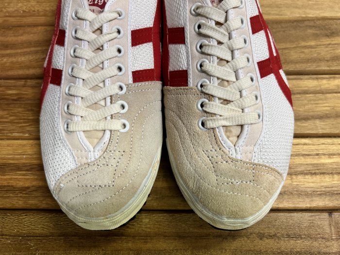 ONITSUKA TIGER,70s,MADE IN JAPAN, rotation72,WHITE/RED,vintage ,27cm,DEAD  STOCK!!