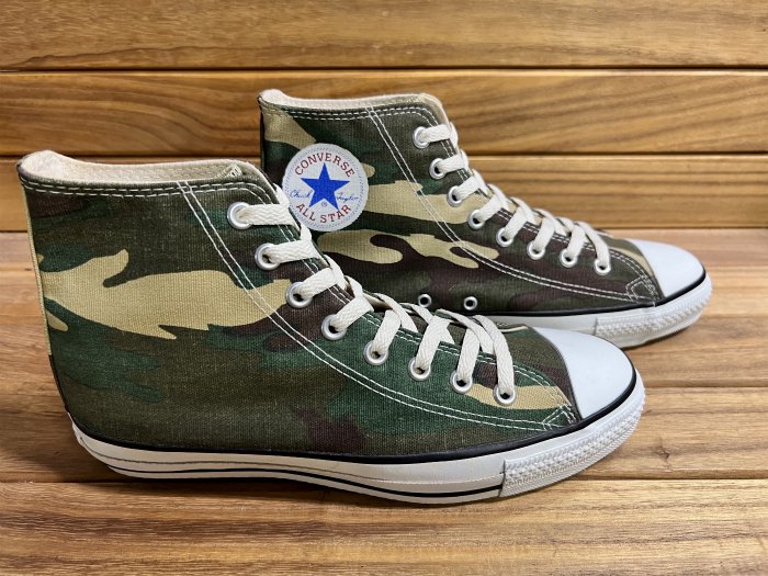 Converse,90s,MADE IN USA,ALL STAR,CANVAS OLIVE CAMOUFLAGE,Hi,US8.5,DEAD  STOCK!!