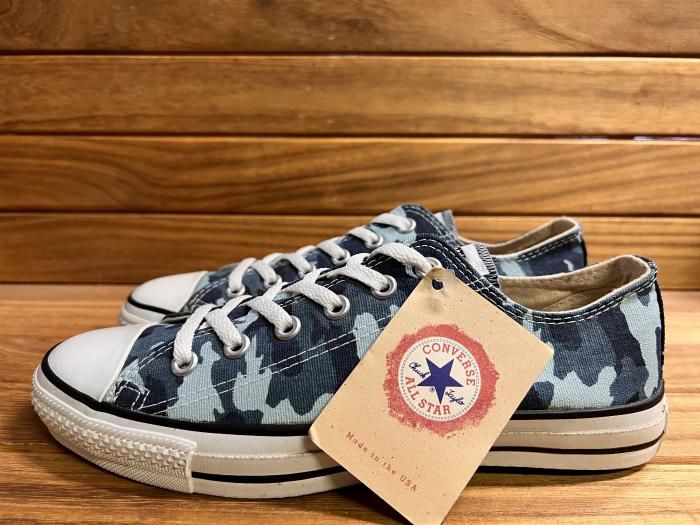 Converse,90s,MADE IN USA,ALL STAR,BLUE CAMO,Low,CANVAS ,US7.5,DEAD 