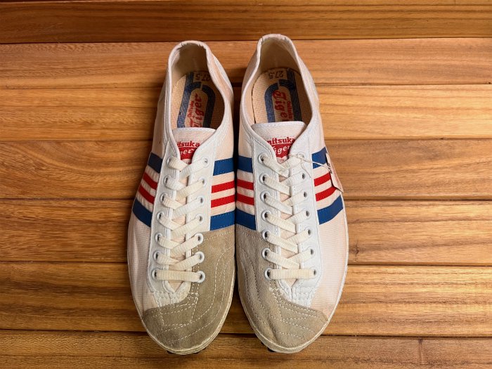 ONITSUKA TIGER,60s70s,MADE IN JAPAN, rotation,vintage,WHITE,CANVAS,27.5cm, DEAD STOCK!!