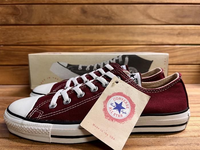 Converse,90s,MADE IN USA,ALL STAR,OX,MAROON,CANVAS,US7.5,DEAD STOCK!!