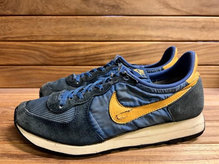 NIKE,70s80s,MADE IN USA,INTERNATIONALIST,BLUE,YELLOW,NYLON,US9,USED