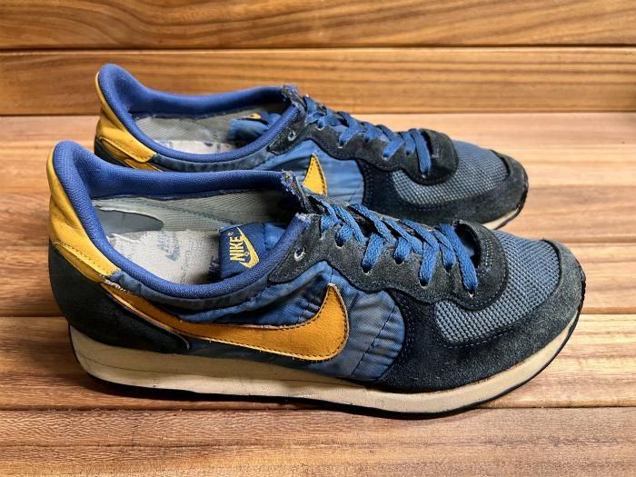 NIKE,70s80s,MADE IN USA,INTERNATIONALIST,BLUE,YELLOW,NYLON,US9,USED