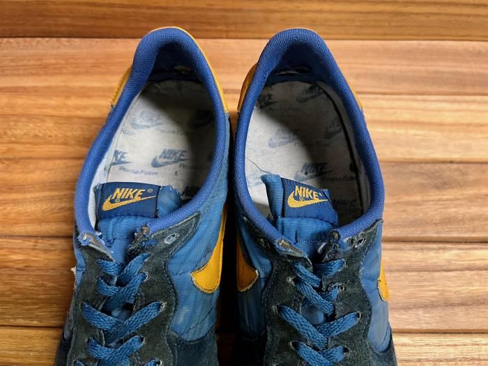 NIKE,70s80s,MADE IN USA,INTERNATIONALIST,BLUE,YELLOW,NYLON,US9,USED