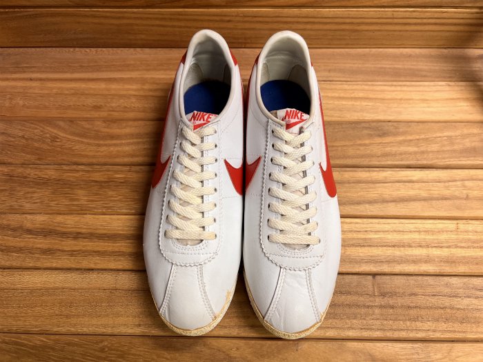 NIKE,80s,MADE IN KOREA,CORTEZ LEATHER,WHITE RED,,LEATHER ,US11