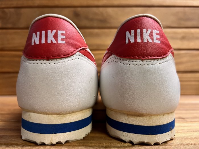 NIKE,80s,MADE IN KOREA,CORTEZ LEATHER,WHITE RED,,LEATHER ,US11