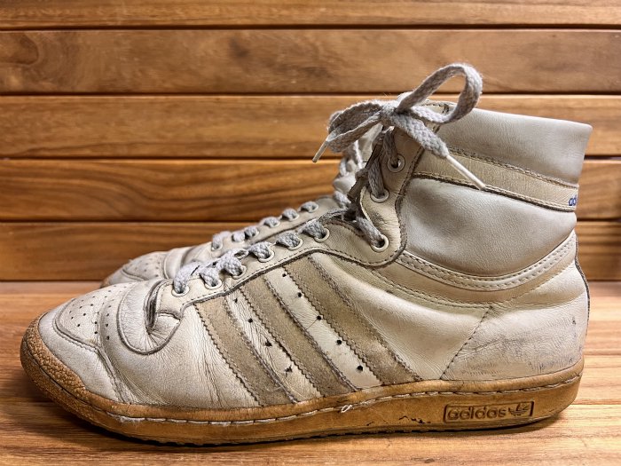 adidas,80s,MADE IN morocco,TOP TEN,vintage,WHITE,LEATHER ,US11,USED