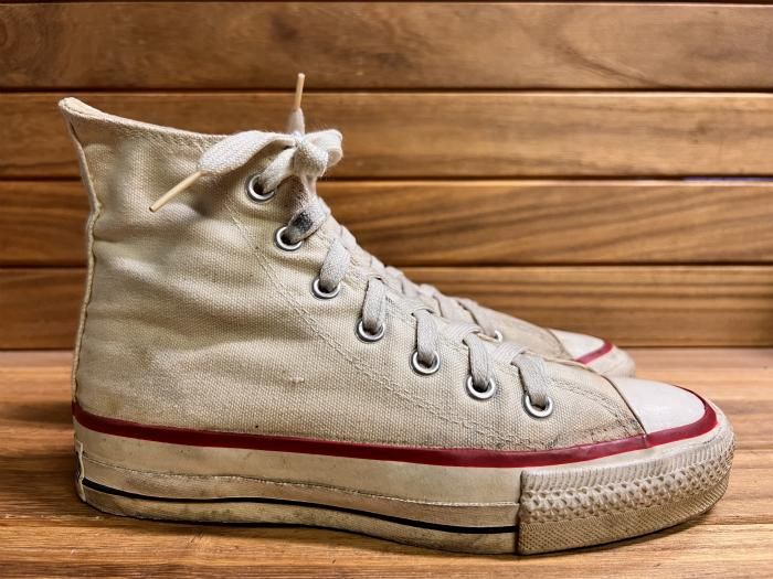 CONVERSE,90s,MADE IN USA,ALL STAR,vintage,WHITE,CANVAS,US4.5,USED