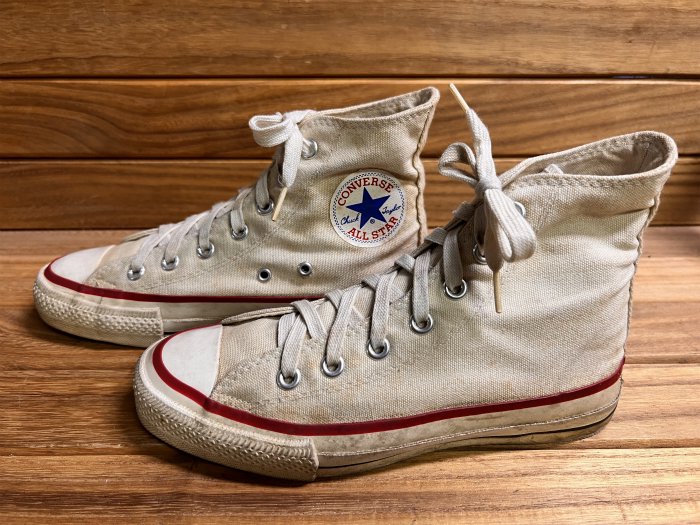 CONVERSE,90s,MADE IN USA,ALL STAR,vintage,WHITE,CANVAS,US4.5,USED