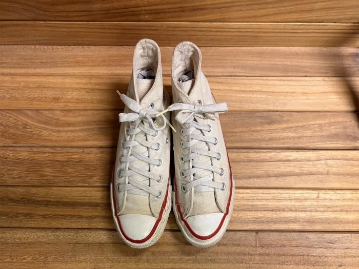 CONVERSE,90s,MADE IN USA,ALL STAR,vintage,WHITE,CANVAS,US4.5,USED