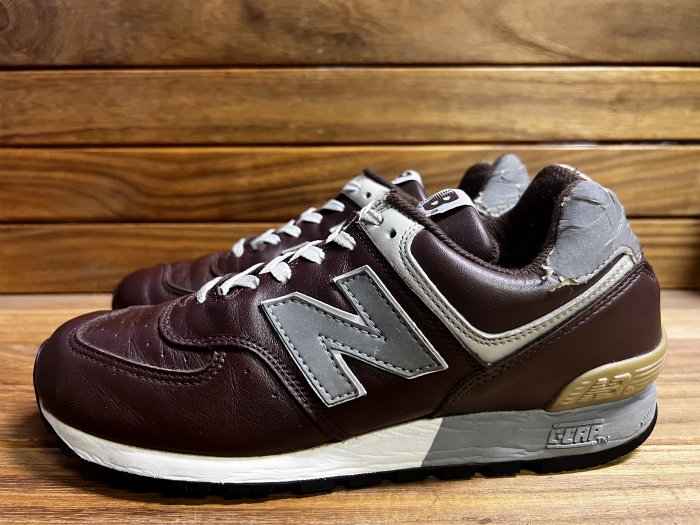 NEW BALANCE,90s,MADE IN USA,M576C,BROWN,LEATHER,US7.5,USED