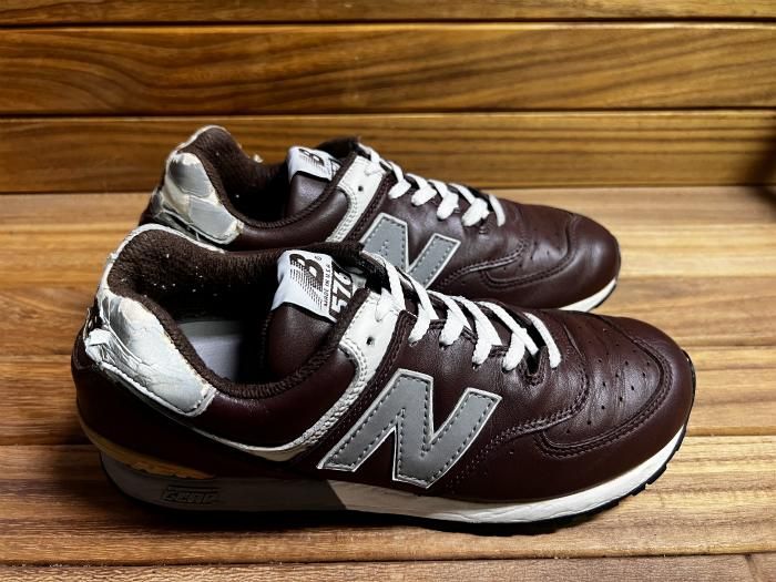 NEW BALANCE,90s,MADE IN USA,M576C,BROWN,LEATHER,US7.5,USED