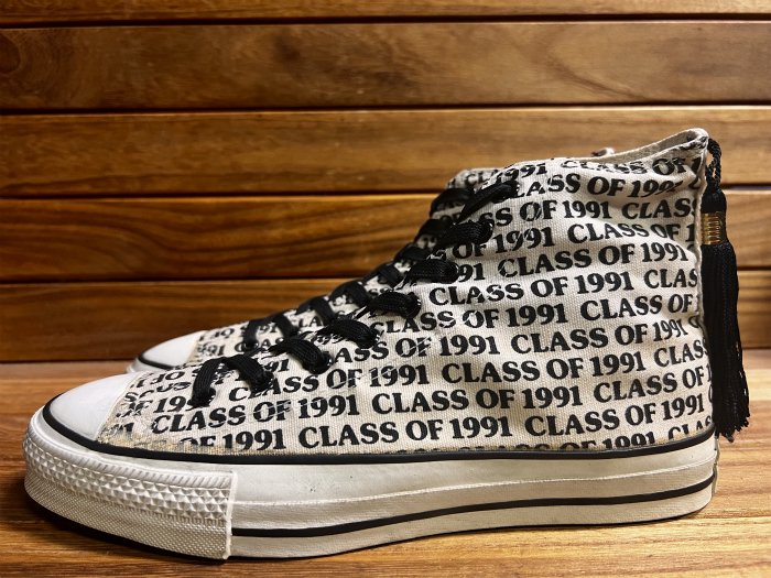 Converse,90s,MADE IN USA,CLASS OF 1991,Hi,BLACK/WHITE,CANVAS,US8,DEAD  STOCK!!