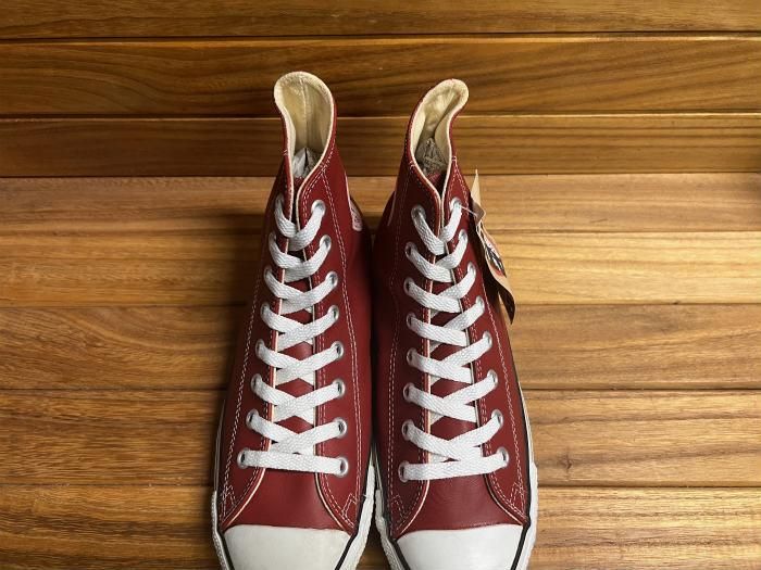 Converse,90s,MADE IN USA,ALL STAR,Hi,RED,LEATHER,US7.5,DEAD STOCK!!