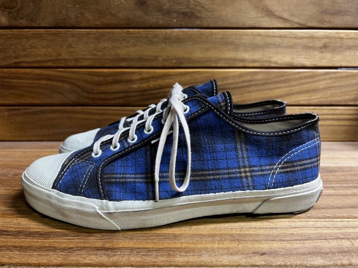 VANS,90s,MADE IN USA,SHOES,vintage,BLUE,CANVAS,US11.5,USED