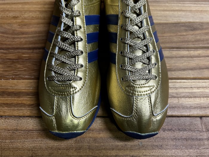 adidas,90s,MADE IN JAPAN,COUNTRY,vintage,GOLD/BLUE,LEATHER,UK9.5,DEAD  STOCK!!