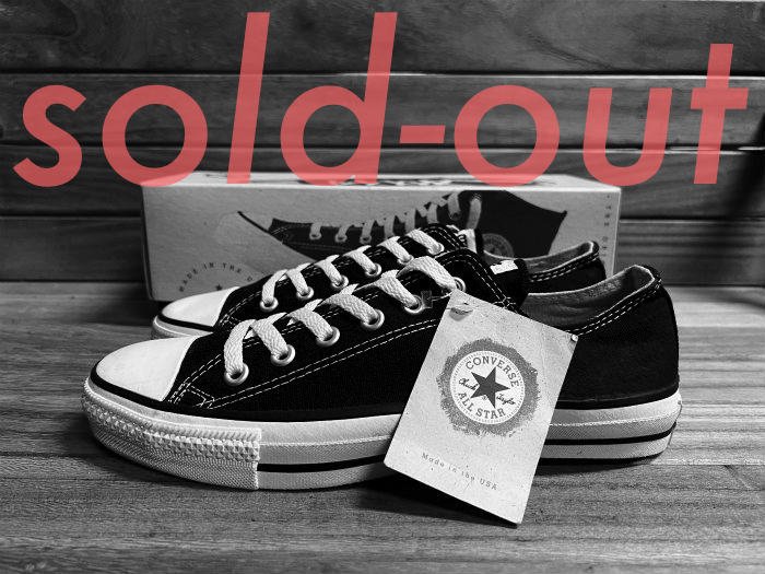 Converse,90s,MADE IN USA,ALL STAR,OX,BLACK,CANVAS,US8,DEAD STOCK!!