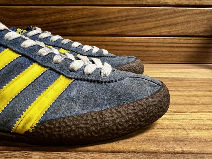 adidas,80s,MADE IN WEST GERMANY,SUEDE,Low,BLUE YELLOW,LEATHER,UK9