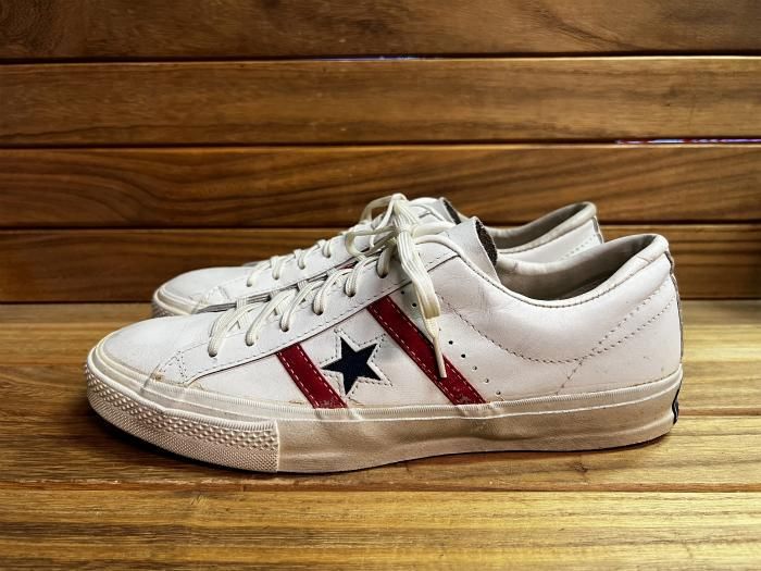 Converse,60s,MADE IN USA,JACK STAR,OX,WHITE RED NAVY,LEATHER,US10 