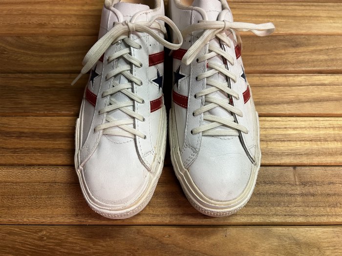 Converse,60s,MADE IN USA,JACK STAR,OX,WHITE RED NAVY,LEATHER,US10 ...