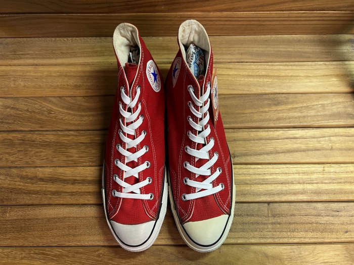 80s USA製コンバースオールスターハイ レッド 赤 11(29cm) - 靴