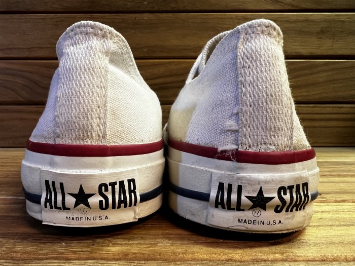 Converse,70s,MADE IN USA,ALL STAR,OX,WHITE,Chuck Taylor,US8.5,USED