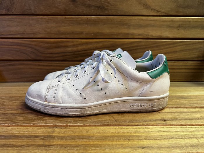 adidas,80s,MADE IN FRANCE,STAN SMITH,TENNIS,WHITE/GREEN,LEATHER ...