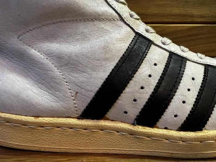 adidas,70s,MADE IN FRANCE,PRO MODEL,WHITE/BLACK,LEATHER,UK7.5,USED