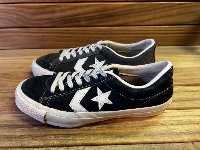 Converse,70s,MADE IN USA,ALL STAR BASKETBALL LEATHER  OX,vintage,NAVY,US6,USED
