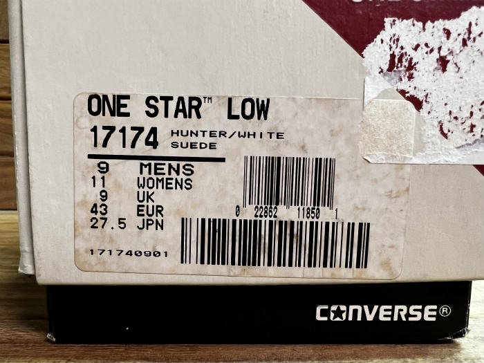 Converse,90s,MADE IN USA,ONE STAR ,OX,HUNTER,SUEDE,US9,USED