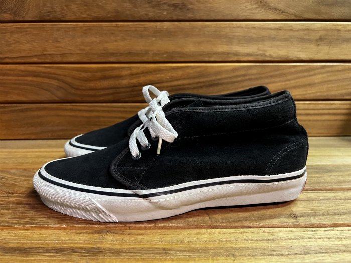 VANS,MADE IN USA,CHUKKA BOOTS,MID,SUEDE,BLACK,US8.5,DEAD STOCK!!