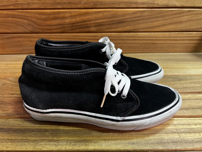 VANS,MADE IN USA,CHUKKA BOOTS,MID,SUEDE,BLACK,US8.5,DEAD STOCK!!