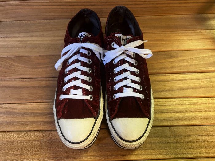 Converse,MADE IN USA,90s,vintage,ALL STAR,OX, velvet,US9,USED