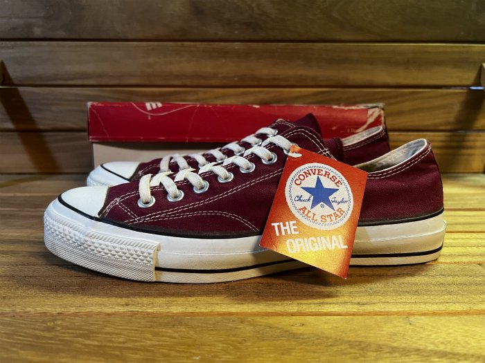 Converse,MADE IN USA,70s,vintage,ALL STAR,OX, MAROON,US10,USED