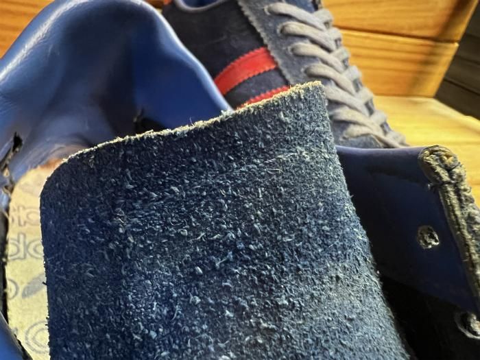 adidas,MADE IN ROUMANIA,70s,vintage,DUBLIN,BLUE,UK10.5,USED