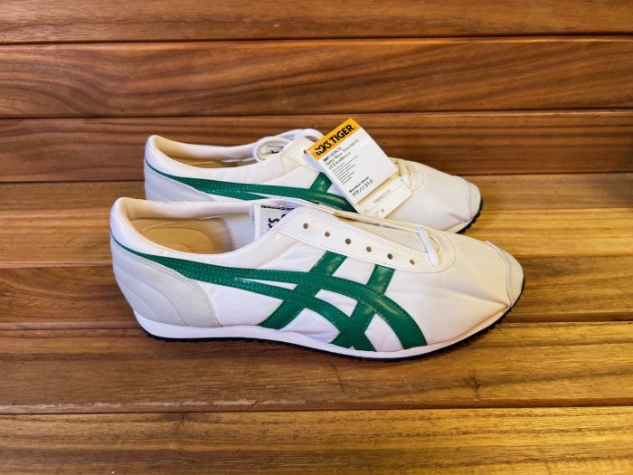 asics TIGER,80s,MADE IN JAPAN,TMN030,marathon310,WHITE GREEN, running  shoes,US8,DEAD STOCK!!