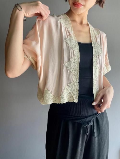 france antique blouse 畝生地　スカラップ france antique blouse 畝生地 スカラップ French antique white