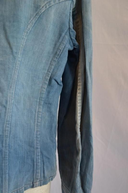 1920's france antique indigo linen fireman Jacket - LARA VINTAGE 1920's france antique indigo linen fireman Jacket - LARA VINTAGE