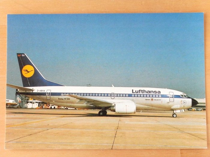 【ドイツ｜ルフトハンザ・ドイツ航空/LUFTHANSA｜ボーイング/BOEING 737｜ポストカード】-福岡｜エッグプラント・エッグ｜エアライングッズ