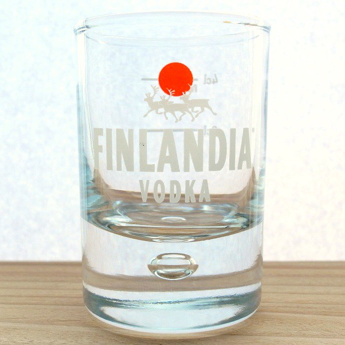 【フィンランディア・ウォッカ/FINLANDIA VODKA｜ショットグラス】-福岡｜エッグプラント・エッグ｜北欧のビンテージ