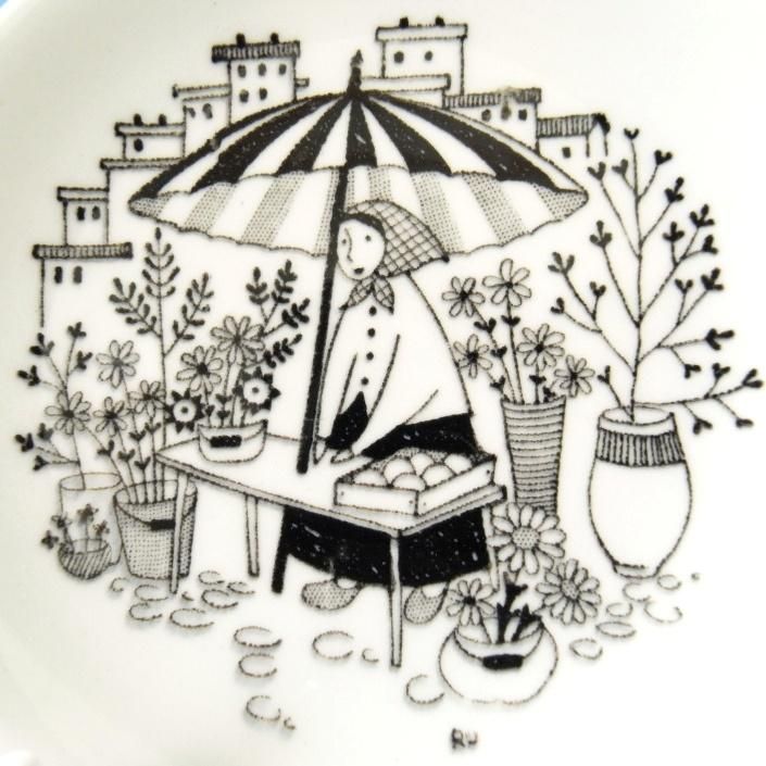 ARABIA/アラビア｜Emilia/エミリア｜花売り｜ミニプレート/豆皿｜Raija