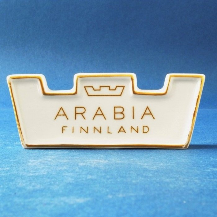 ARABIA/アラビア｜ARABIA FINNLAND｜ディーラーサイン（小/金）｜王冠形 】-福岡｜エッグプラント・エッグ｜北欧のビンテージ