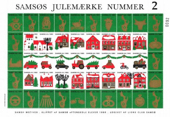 デンマーク｜サムス島のクリスマスシール｜1980年】-福岡｜エッグ